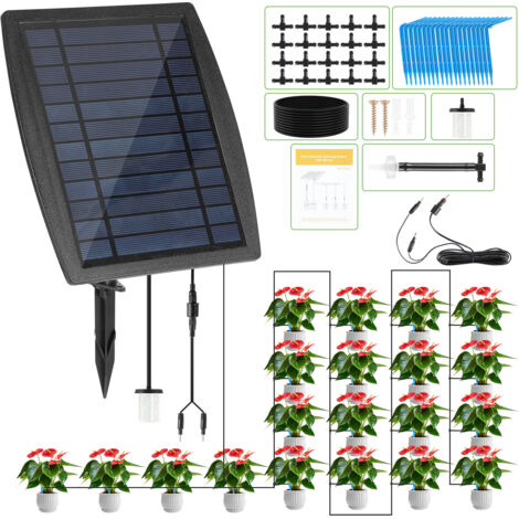 Randaco Solar Bewässerungssystem automatisch Automatische Pflanzenbewässerung für Garten, Balkon & Gewächshaus
