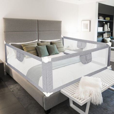 Randaco Sponde Letto Bambini 180 CM Sbarra Letto Bambini Può Sollevamento Verticale Sponda Letto anti Caduta