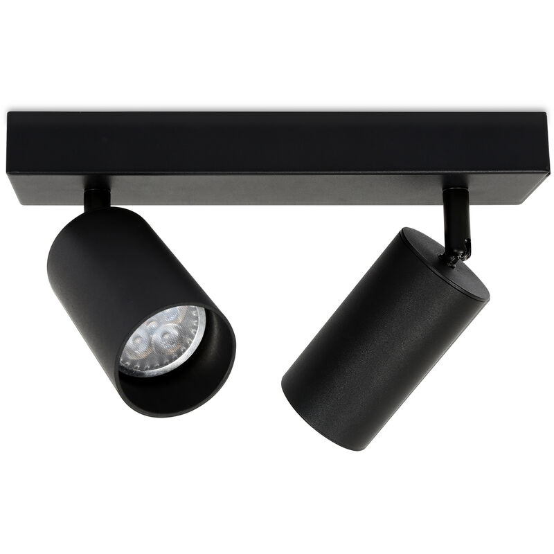 Randaco - Hengda Spot de plafond Plafonnier plafonniers plafonnier 2-flammes led plafonnier chambre moderne 4W - le noir