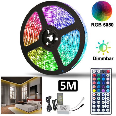 Striscia LED Neon 5m Tubo Flessibile Luminoso 120LED Strip Bobina Bianco  Freddo