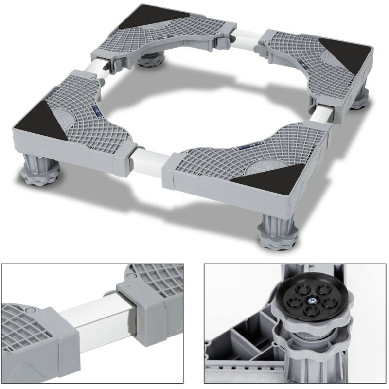 EINFEBEN Support de machine à laver Base Machine à Laver Réglable Socle pour Lave-Linge Réglable 41-64cm à 4 pieds