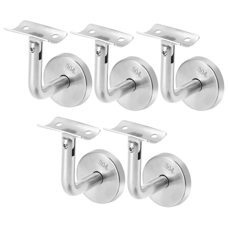 Randaco - Supports de Main Courante 5 Pièces Acier Inoxydable supports de rampe Main Courante Supports Muraux pour garde-corps Support pour Escalier