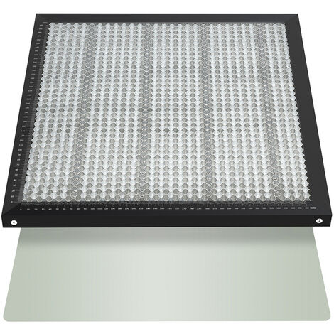 Randaco Table de travail en nid d'abeille Panneau en nid d'abeille laser 400x400mm nid d'abeille en aluminium - le noir