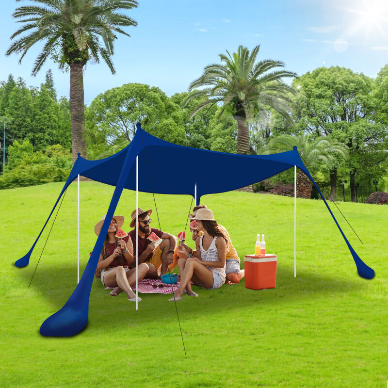 Swanew Tente de plage Event Pavillon Beachmuschel Tente de fête de haute qualité Protection uv 3x3x2m Tente événementielle