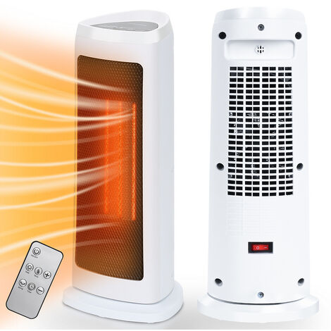 Randaco termoventilatore bagno Aerotherme Riscaldamento ceramico 2000W Riscaldamento torre termoventilatore Radiatore-Bianco