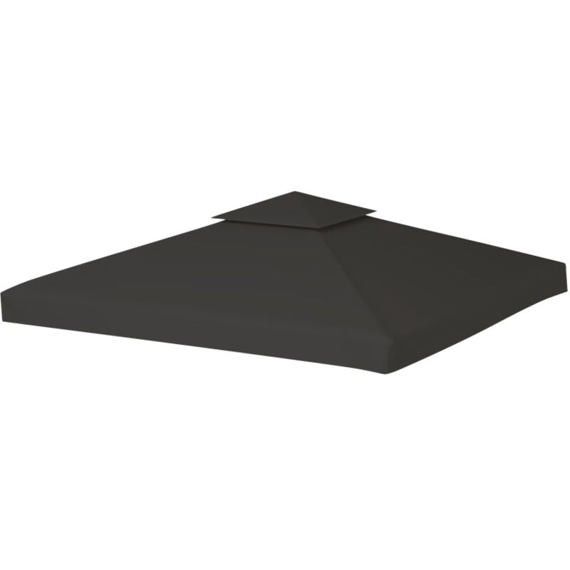 SWANEW Toit de remplacement Protection solaire Déduction de toit PA Bâche de toit Bâche de remplacement Toit de pavillon 3x3M Anthracite