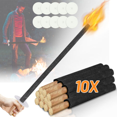 Randaco Torce ad olio 10x torce tempo di combustione 100 min torce a cera torcia da giardino torcia a cera professionale