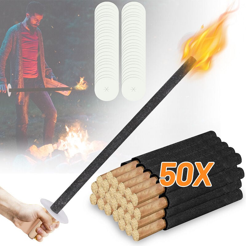 Randaco - swanew Torches à huile, lot de 50, lampe huile pour dehors