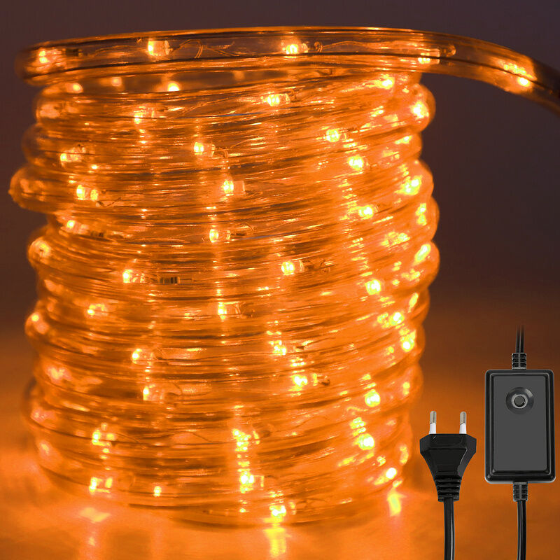 Image of Hengda Tube Lumineux Extérieur LED Guirlande Lumineuse Décoration avec 2400 Lampes et Adapteur d’alimentation Multicolore 100M