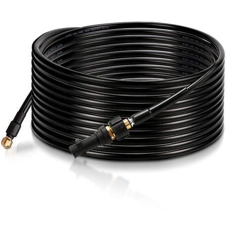 Randaco Tuyau pour nettoyeur haute pression Tuyau déboucheur flexible noir Nettoyage de canalisations
