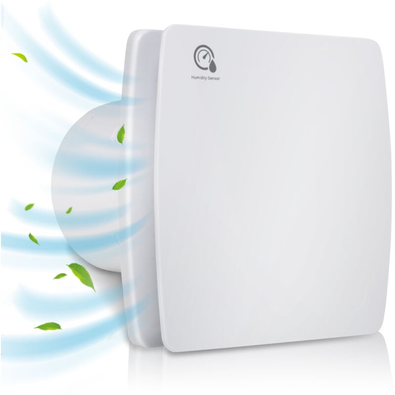 Ventilateur de salle de bain Purgeur pour radiateur 100mm/150mm Timer - Feuchtesensor - Mit Rückflussleitblech -100mm - Randaco