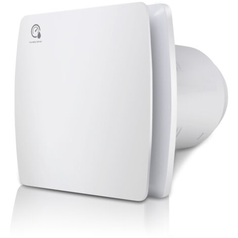 Randaco Ventilatore per bagno - Ventilatore per radiatore - Ventilatore a parete - Timer 150 mm - Feuchtesensor - Mit Rückflussleitblech