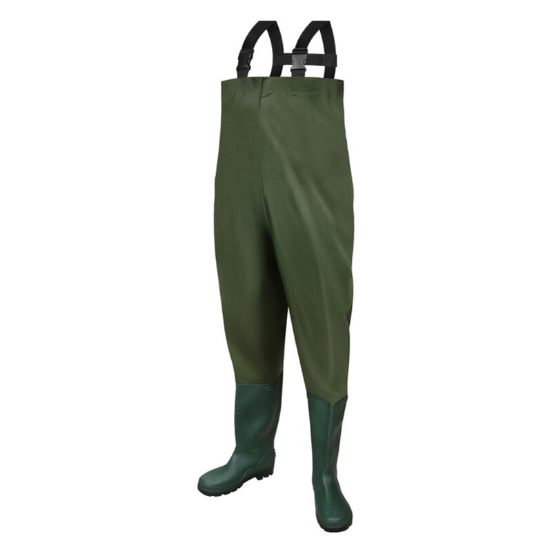 Randaco - einfeben waders 70 deniers nylon poisson étang de pêche pantalon imperméable pêcheur étang pantalon en caoutchouc avec bottes 44/45