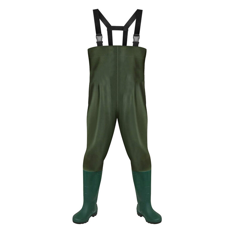 Waders, pantalons de pêche, pantalons de pêche, pantalons d'étang, pantalons de wading avec bottes pvc caoutchouc 46/47 - Randaco