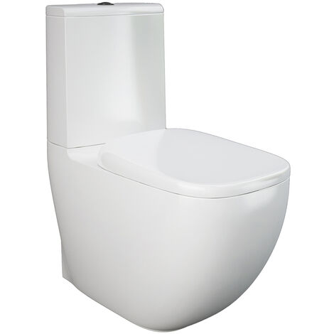 Randlose Monobloc-Toilette Modell Illusion von Rak Ceramics inklusive Box und 52 cm Sitzauflage