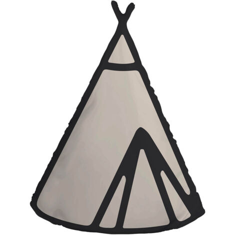 Tipi tente chat, feutre, tanière 44x42x45/65 cm, couleur gris, ZELLER