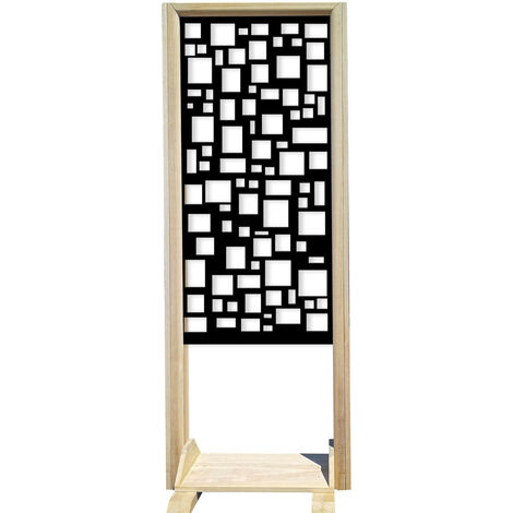 RANDOM - Separè - Paravento modulabile - 70x190cm - in Legno e PVC  Nero