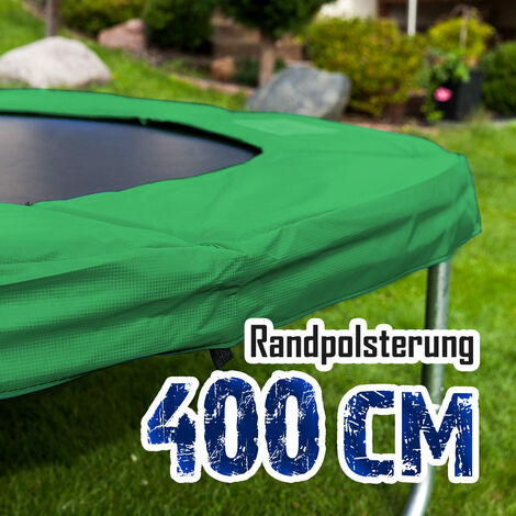 Randpolsterung Gepolsterte Federabdeckung Rahmenpolsterung für 400cm Trampoline Breite 23cm Stärke 18mm in Dunkelgrün