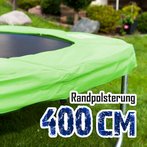 Randpolsterung Gepolsterte Federabdeckung Rahmenpolsterung für 400cm Trampoline Breite 23cm Stärke 18mm in Hellgrün