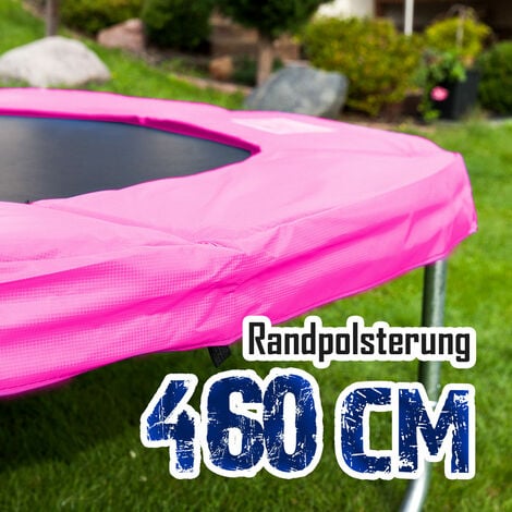 Randpolsterung Gepolsterte Federabdeckung Rahmenpolsterung für 460cm Trampoline Breite 28cm Stärke 18mm in Pink