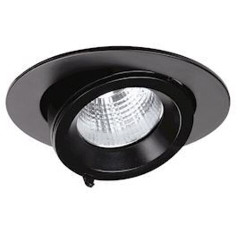 RANDY 1 Downlight rond orientable noir 50° LED intég 14,4W 3000K 1300lm ARIC 51250