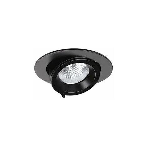 RANDY 1 Downlight rond orientable noir 50° LED intég 14,4W 3000K 1300lm ARIC 51250