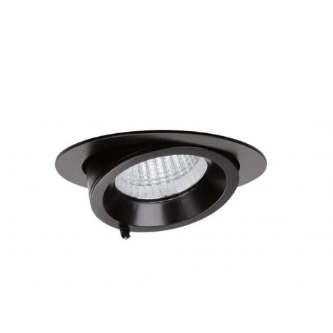 RANDY 2 Downlight rond orientable noir 70° LED intég 29,3W 3000K 3000lm ARIC 51252