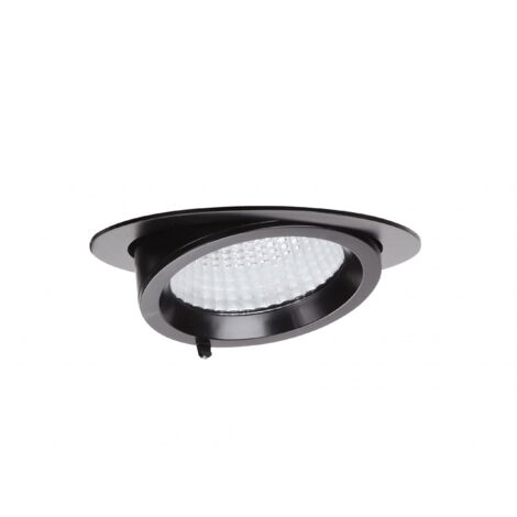 RANDY 4 Downlight rond orientable noir 70° LED intég 41W 3000K 4000lm ARIC 51256