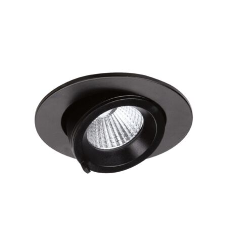 RANDY S Downlight rond orientable noir 36° LED intég 10,7W 3000K 800lm ARIC 51258