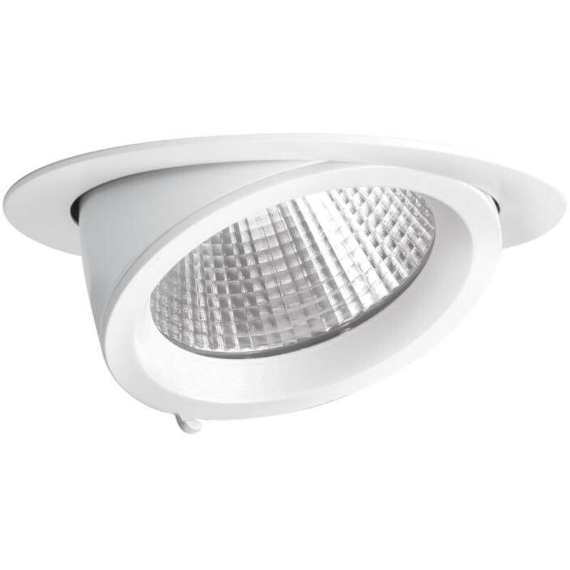 RANDY 2 Downlight rond orientable blanc 70° LED intég 29,3W 4000K 3000lm ARIC 50124