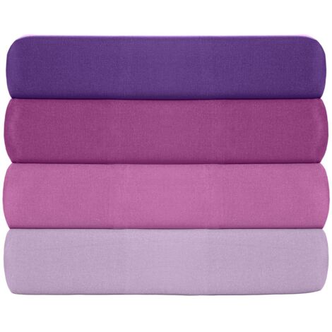 Ranforce King Fitted Sheet (ES) 100% Coton RANFORCE Violet