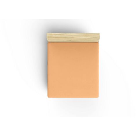 Ranforce King Fitted Sheet (ES) 160 x 200+30 cm 100% Cotone Pale Arancia