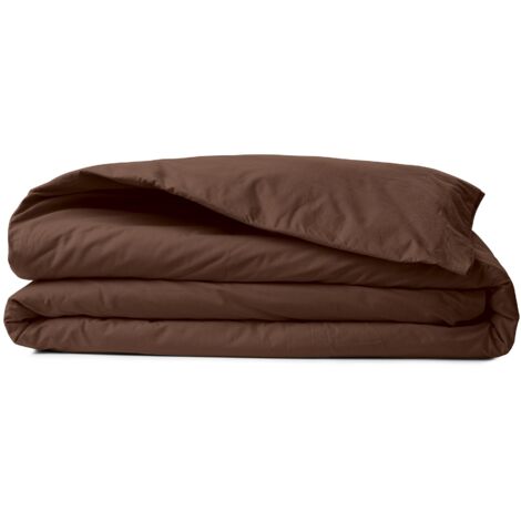 Ranforce King Quilt Cover (FR) 100% Cotone RANFORCE Marrone scuro