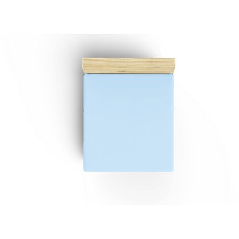 Ranforce Super King Fitted Sheet (ES) 180 x 200+30 cm 100% Algodón Azul claro