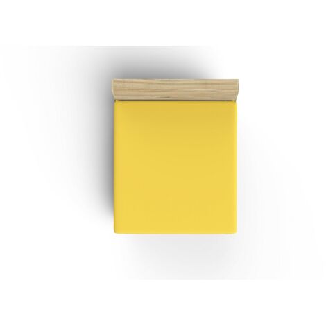 Ranforce Super King Fitted Sheet (ES) 180 x 200+30 cm 100% Algodón Dark Amarillo