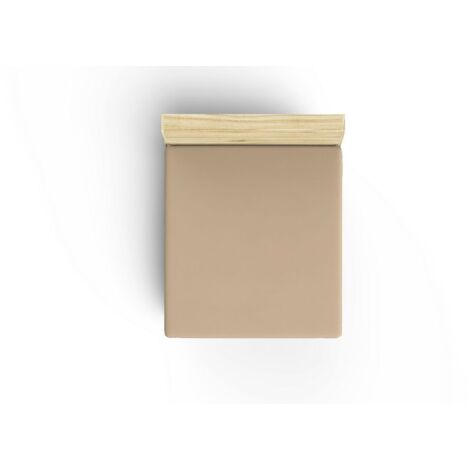 Ranforce Super King Fitted Sheet (ES) 180 x 200+30 cm 100% Cotone Beige