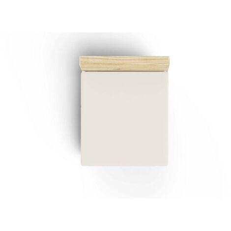 Ranforce Super King Fitted Sheet (ES) 180 x 200+30 cm 100% Cotone Cream