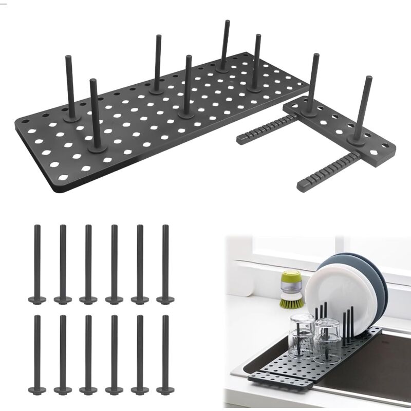 Range Assiette, Support Assiette, Egouttoir Vaisselle, Organisateur de Vaisselle pour Le Rangement et Organisation de Cuisine des Tasses, Couvercles,