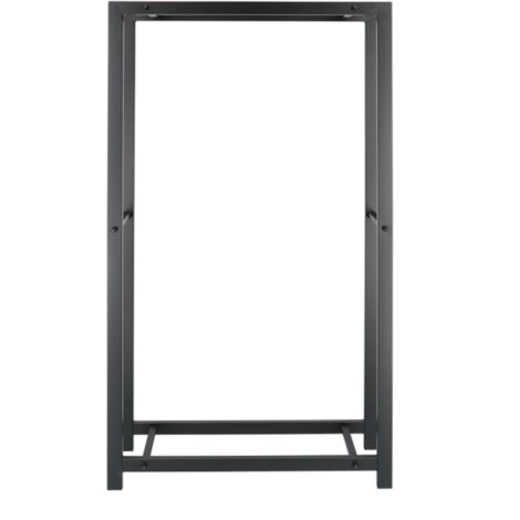 Range bois en fer - Noir - L 75,5 x P 23,5 x H 148 cm - Livraison gratuite
