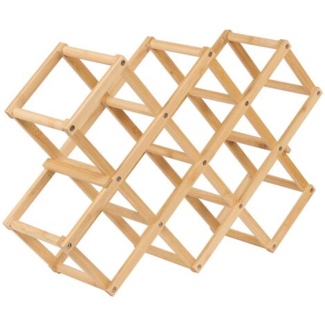 Range-bouteilles bambou pliant 10 bouteilles - 5five