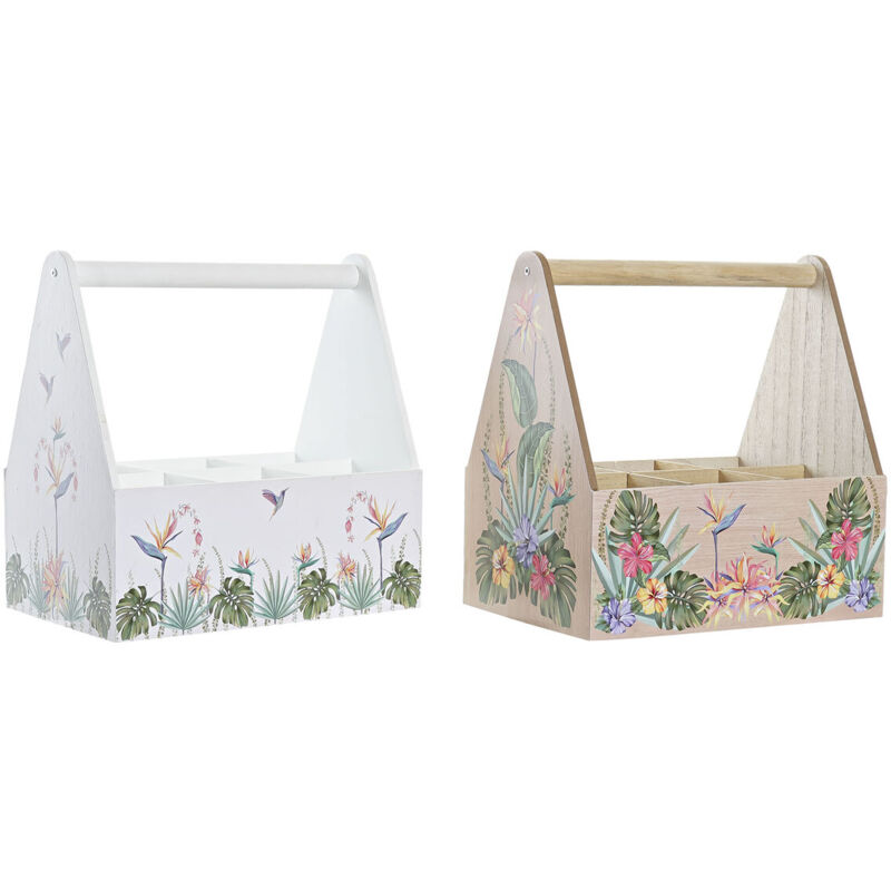 Dkd Home Decor - Porte-bouteilles of the Brand, Multicolore, of Wood mdf (24 x 16,5 x 25 centimètres) (2 pcs.)