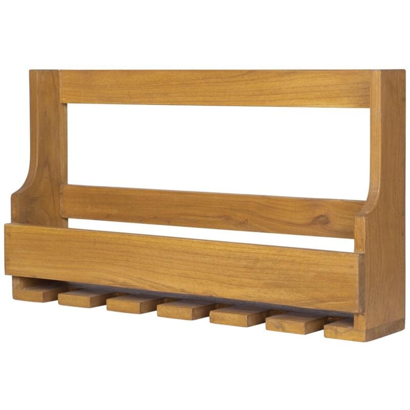 Vente-unique - Range bouteilles et verres mural vintage - Bois de Mindi - l. 70 x p. 15 x h. 40 cm - vidago