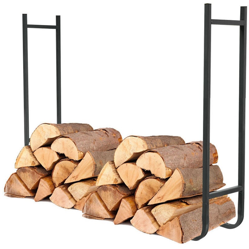 Oxeo - Range bûches extensible - range bois de chauffage exterieur - Range bois grande capacité - modulable - acier - Revêtement époxy