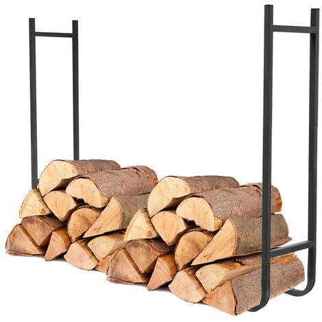 Range bûches extensible - range bois de chauffage exterieur - Range bois grande capacité - modulable - acier - Revêtement époxy