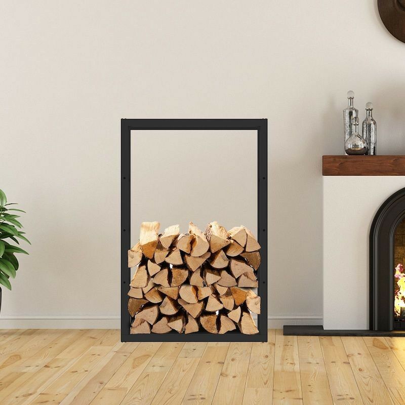 Range Bûches intérieur 150 x 100 . Idéal rangement bois de chauffage - Noir