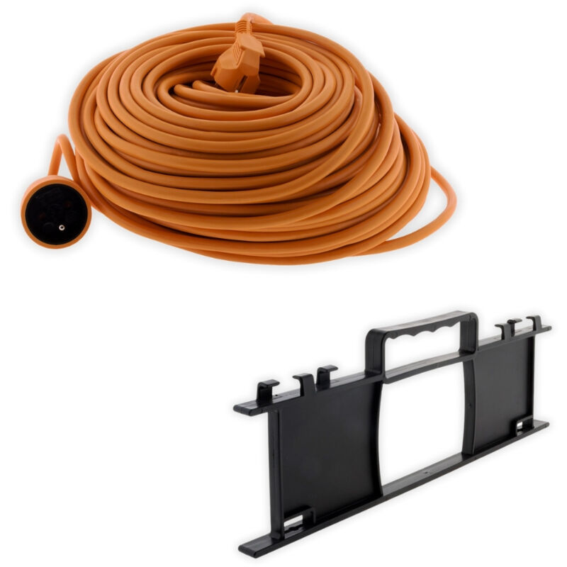 Rallonge 50m 16A et range-câble extérieur 25m Zenitech