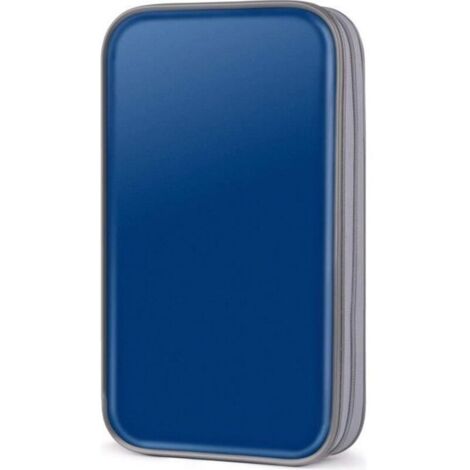 Range CD, Pochette CD en plastique dur DVD/VCD Range CD 80 PCS Housse CD Classeur CD Pochette pour disque CD Boite CD Bleu