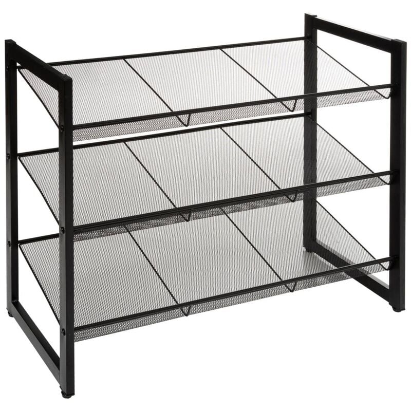 5five Simply Smart - Range-chaussures métal 9 paires noir - 5five