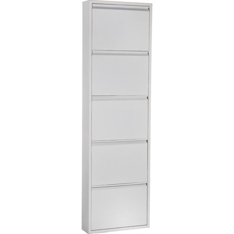 Range chaussures blanc épuré pour intérieur chic - Blanc mat élégant et moderne