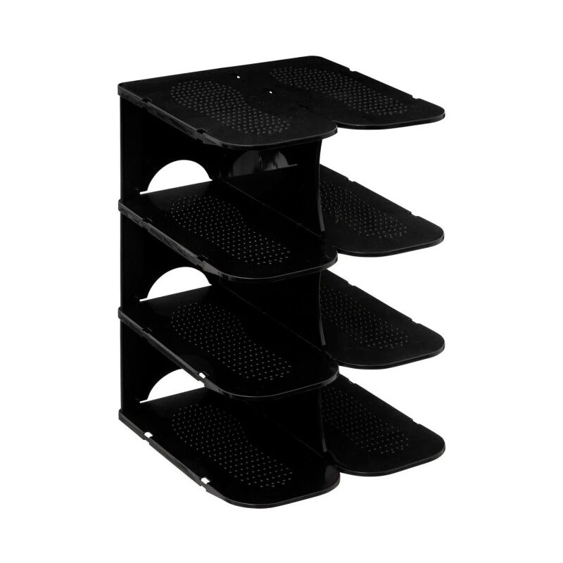 Five Simply Smart - Range-Chaussures Empilable '4 Paires' 37cm Noir